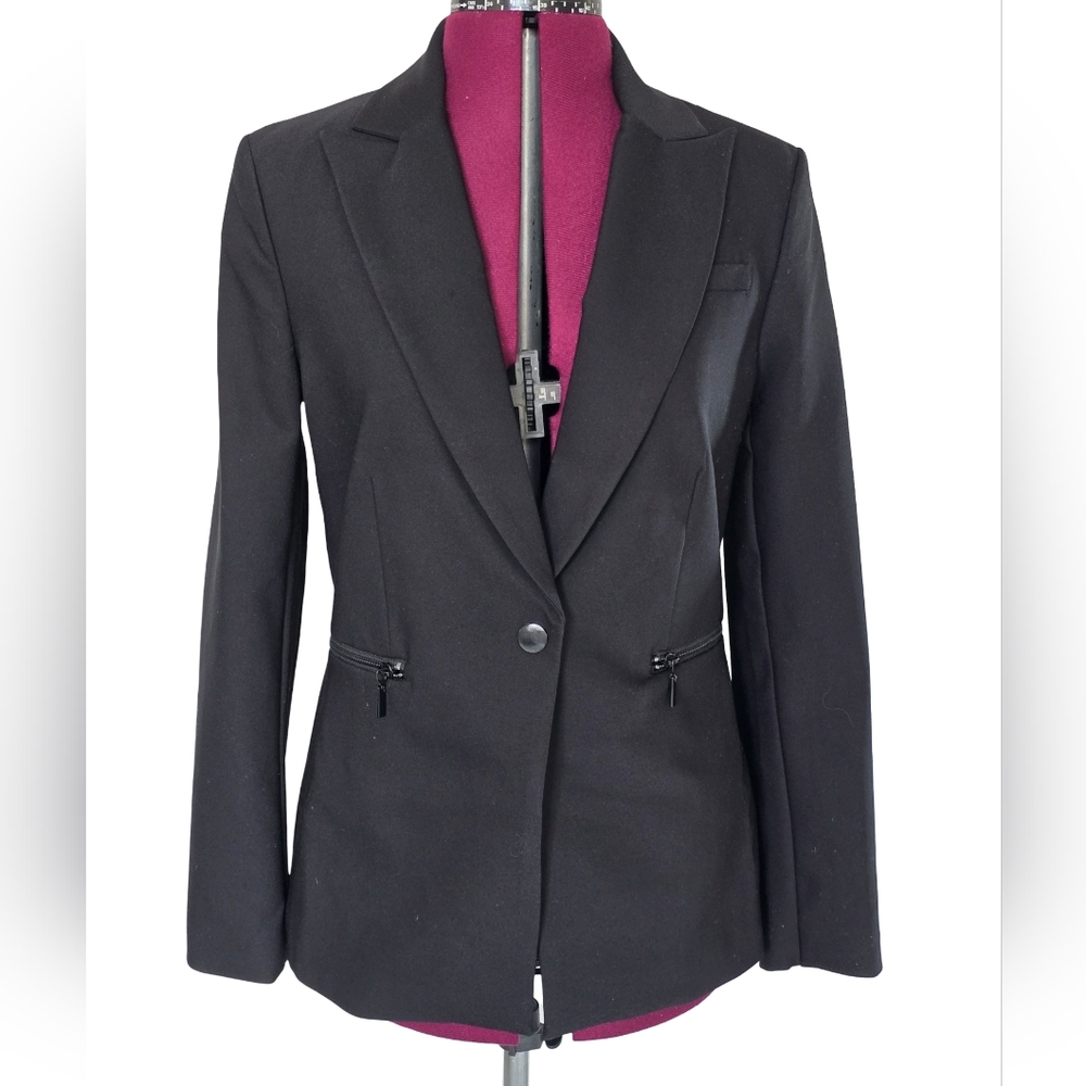 NWOT Rachel Zoe Black Tailored Blazer Size S Career Business Jacket Suit